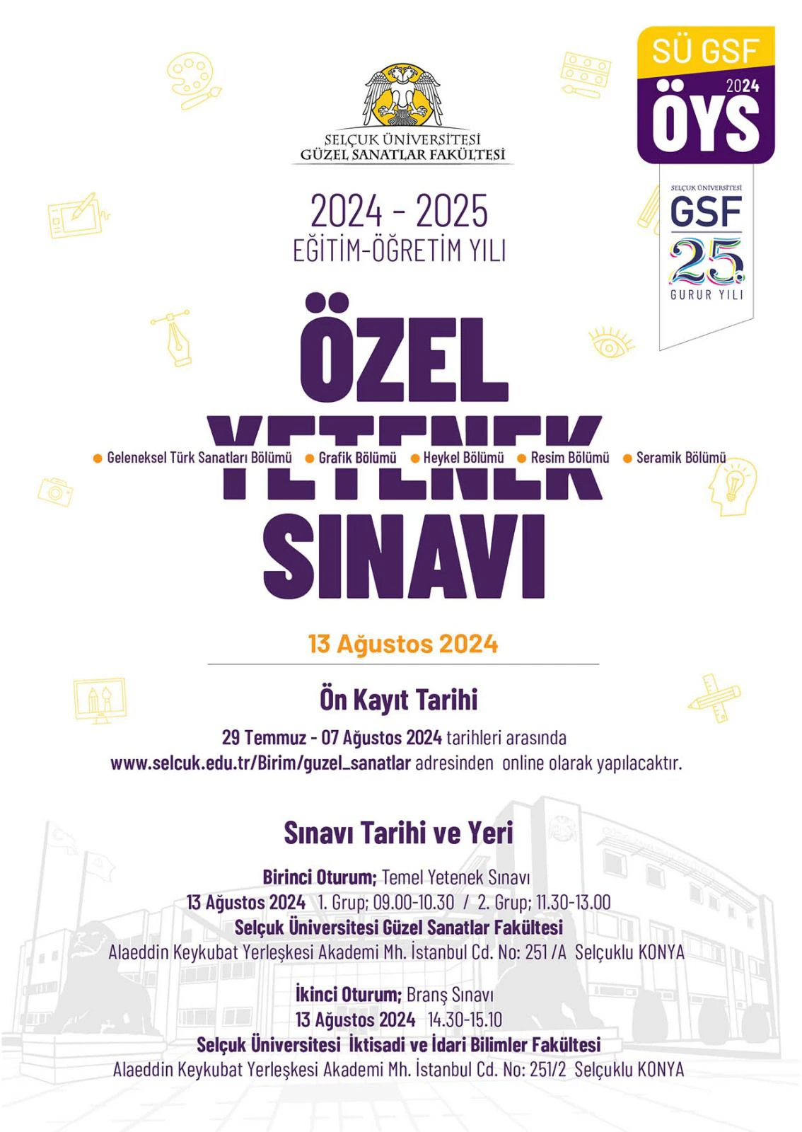 ÖZEL YETENEK SINAVI DUYURUSU